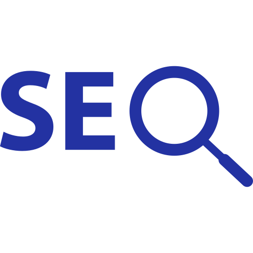 Freelance Digital Marketing Analyst in Kochi SEO icon with magnifying glass symbol for search engine optimization and website ranking.